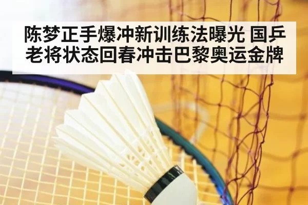 陈梦正手爆冲新训练法曝光 国乒老将状态回春冲击巴黎奥运金牌